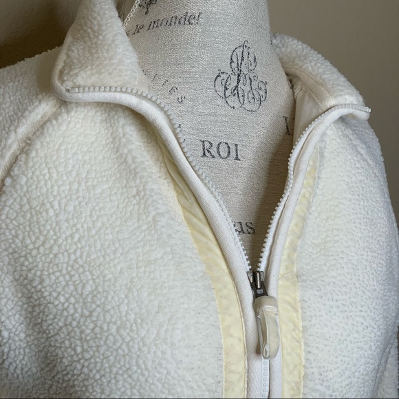 American Eagle ~ Sherpa Jacket Full Zip Nubby Ivory Size Medium - Picture 3 of 11